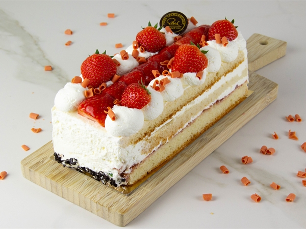 Slagroomschnitt Aardbei